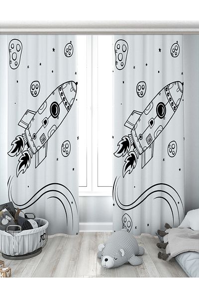 Evperest Spacecraft Double Winged Background Curtain EPP130