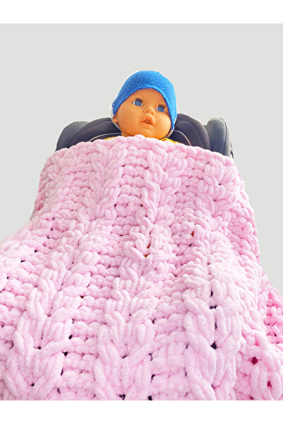 Alize Puffy El Örgüsü Yumuşacık 90x90 Cm Bebek Battaniyesi