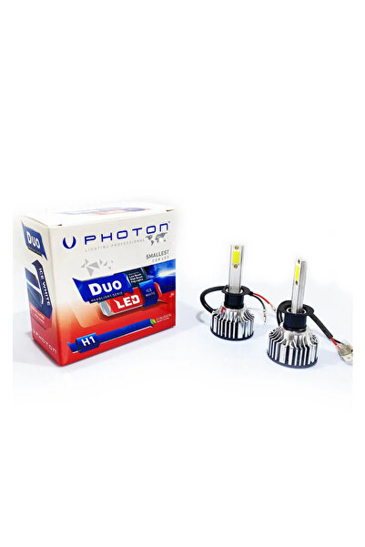 Photon 12V H1 DUO COB LED XENON FAR AMPUL SETİ 6000K 6000 LÜMEN FANLI