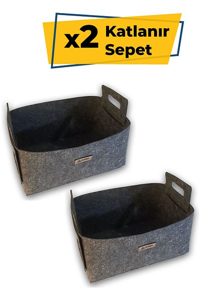 MARVA Foldable Laundry Basket - Toy Basket 2 Pieces