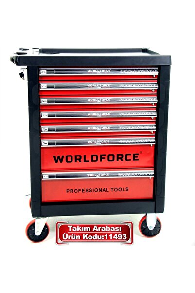 Worldforce 7 Çekmece Takım Dolabı Profesyonel Boş Takım Dolabı