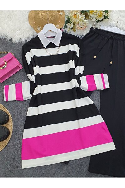 Modamorfo Πλεκτό χιόνι με χοντρό ριγέ χιόνι