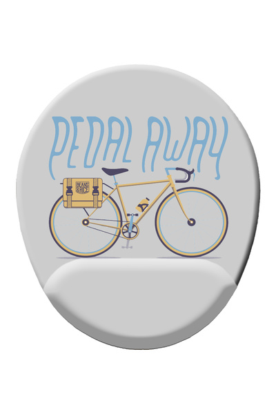 ART HEDİYE Pedal Away Always Bicycle Printed Wrist Rest Mouse Pad Mousepad