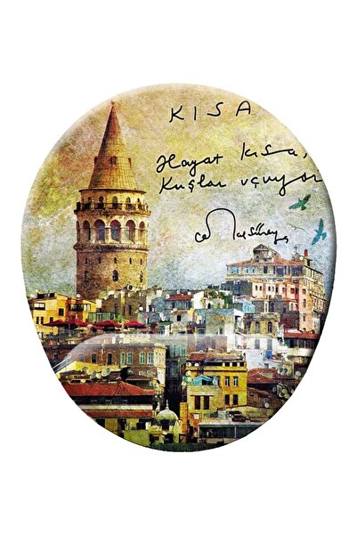 ART HEDİYE Galata Tower Cemal Süreya Mouse Pad imprimat cu suport pentru înch...