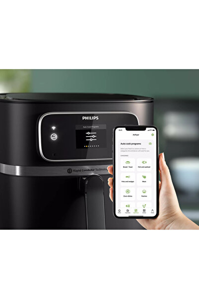 Philips Wİ-Fİ Android-Apple Akıllı pişirme 8,3lt Hacim Rapid Combi Air 7000 S...