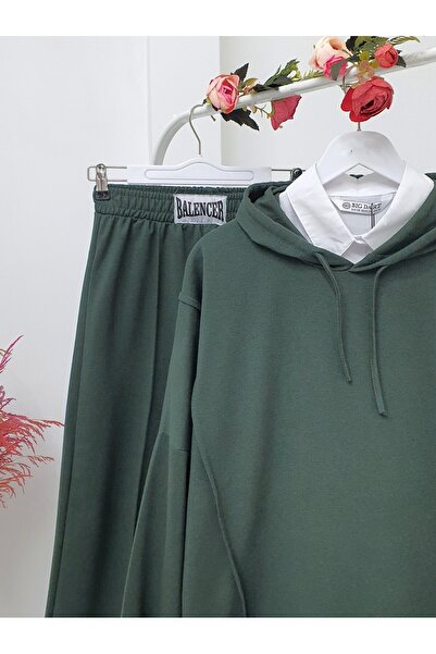 Modamorfo Detailní výšivka s kapucí z česané bavlny