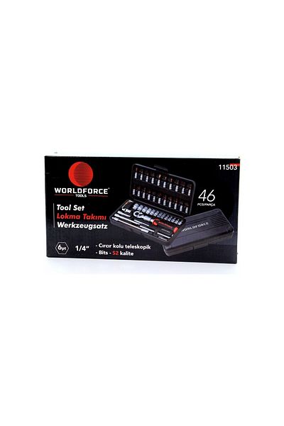 Worldforce 46 Pieces 1/4" Socket Set 4-14MM S-Ultra Professional Socket Set