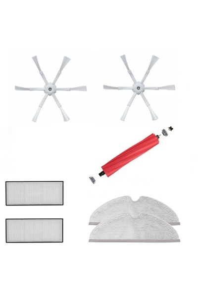 Ozemtek Set de perii laterale cu 6 brațe Roborock Q7 Max Plus negru - 7 bucăți