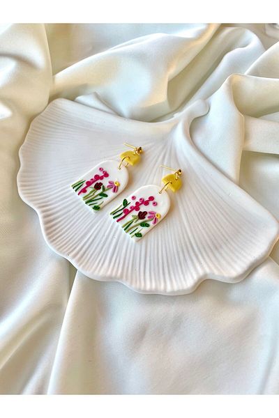 TREND Miyamila Collection Colorful Flower Garden Themed Dangle Earrings