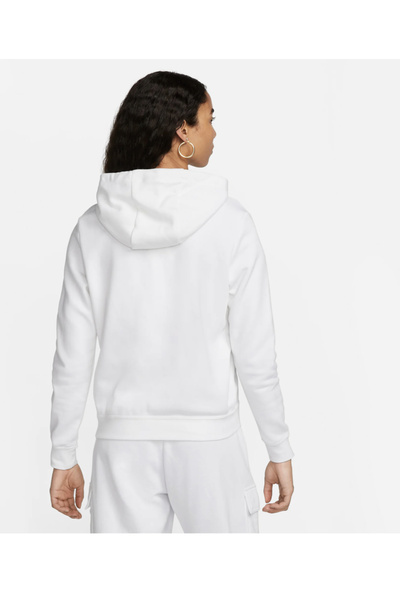 Nike Sportswear Club Fleece Pullover Beyaz Hoodie C.Y