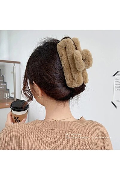 MutluBiDünya Vintage Maxi Boy Peluş Mandal Toka