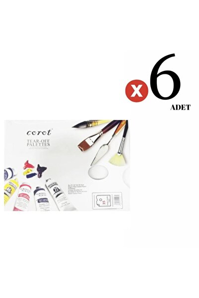 corot Відривні палітри Одноразові паперові палітри 23x30,5 см 50 г 35 аркушів 6 штук у наборі