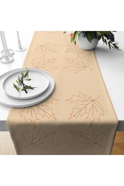 Genel Markalar Runner Masa Örtüsü Özel Tasarım Süet Dokuma Leke Tutmaz 140 X ...