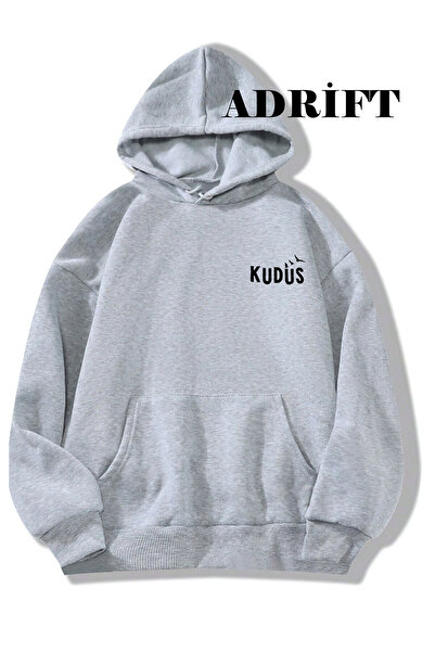 Tarzsokak Unisex jerusalimski sweatshirt hoodie sivi