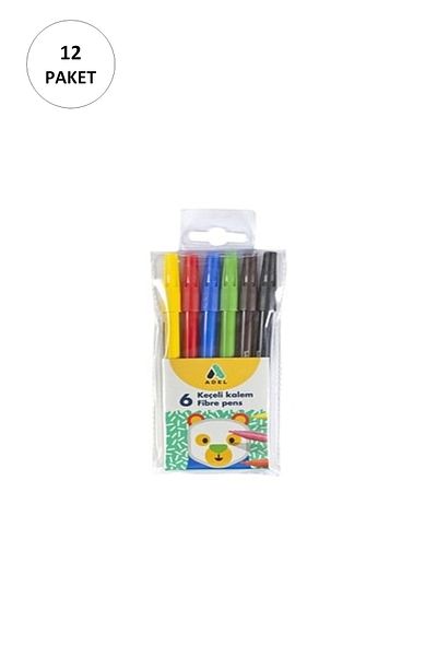 Adel 12 Pack Adel Felted - 6 Colored Pencil Set