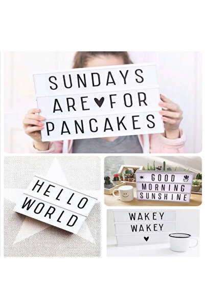 Tahtakale Dünyası A4 Lightbox ışıklı yazı tahtası ışıklı yazma panosu dekoratif aydınlatma panosu