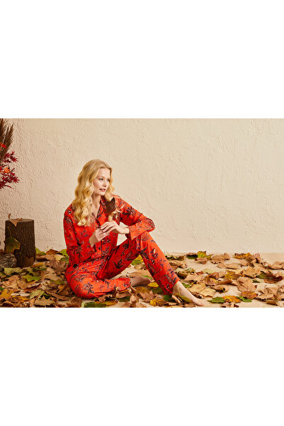 ENNA MODA Yeni Sezon 100% Viscose Dokuma Kumaş Premium Pijama Takımı, Çeyizlik Pijama Takımı