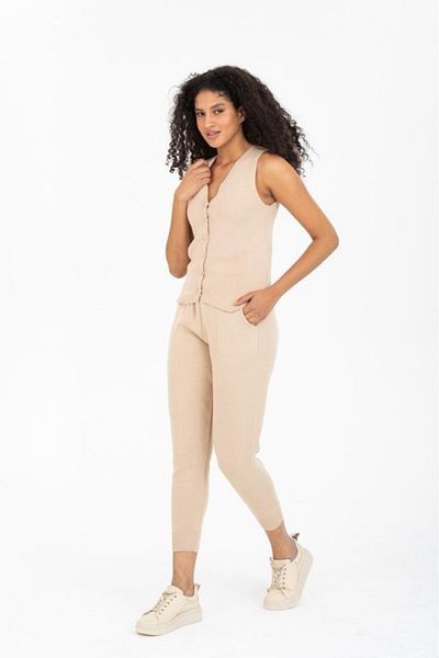Su Moda women's pockets ankle length stretchy knitwear pants