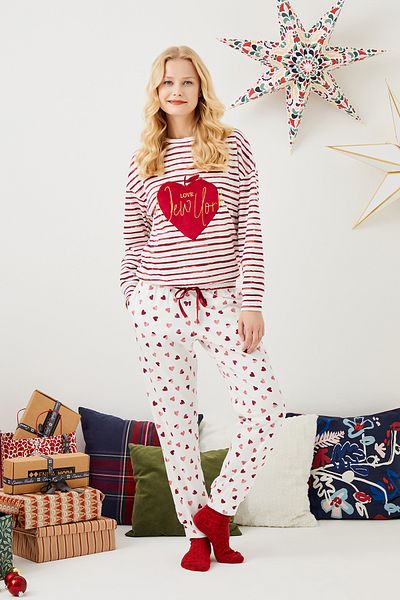 ENNA MODA New Season 100% Cotton Fabric Premium Pajamas Set, Dowry Pajamas Set