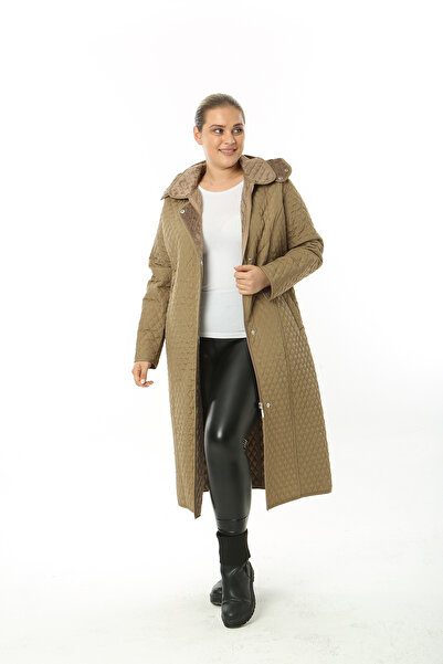 TUTveAL Collection Large Size Quilted Coat - Water Resistant, Imported Fur Coat