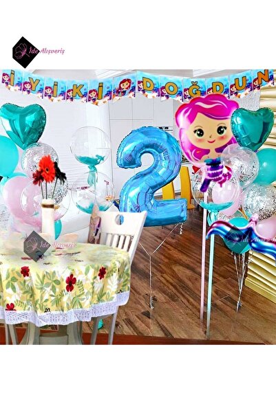 Bkmc Bobo Transparent Mermaid Concept AGE Folijski rođendanski ukrasni set za...