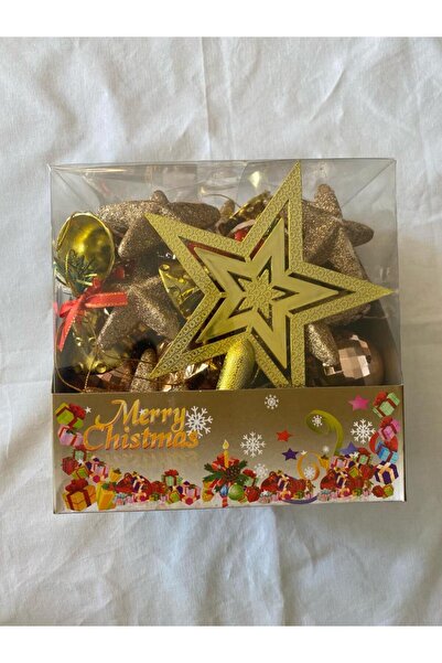 WLLN Новорічна прикраса з мішаним візерунком, мідь, 44 шт.