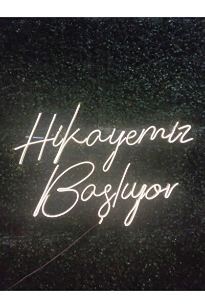 dekoraven Hikayemiz Başlıyor organizasyon neon led tabela(70x40cm)