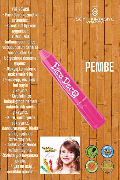 SEYFİKİRTASİYE FACE TIME FACE PAINT أحمر شفاه بلون واحد موديل 100% مناسب للصح...