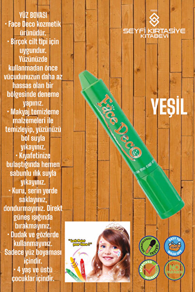 SEYFİKİRTASİYE FACE TIME FACE PAINT أحمر شفاه بلون واحد موديل 100% مناسب للصح...