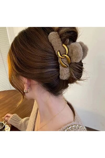 MutluBiDünya Vintage Zincir Model Peluş Mandal Toka