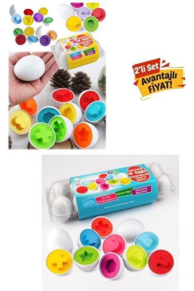 YILDIRIM OYUNCAK Eğitici Şekilli Bultak Yumurtalar 36 Parça 18 Adet - Yumurta...