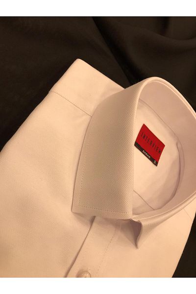 Sarar INTERVIEW WOVEN SLIM FIT WHITE SHIRT