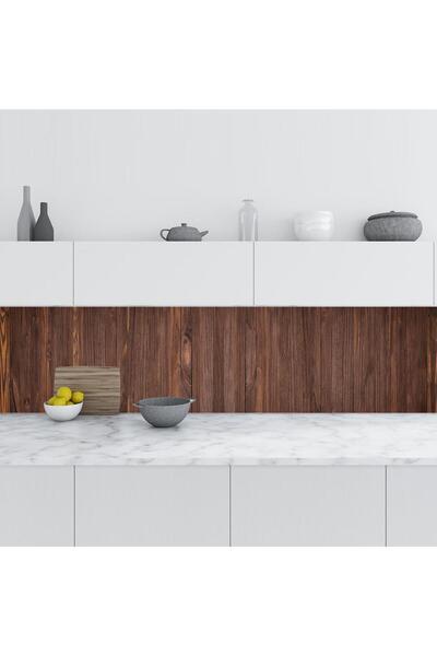 StickerArt Mutfak Tezgah Arası Folyo Fayans Kaplama Folyosu Rustik Vintage Ahşap
