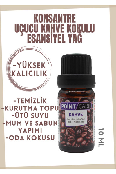 POINT CARE Kahve Mum Esansı Esansiyel Uçucu Yağ Buhurdanlık Yağı Difüzör Koku...