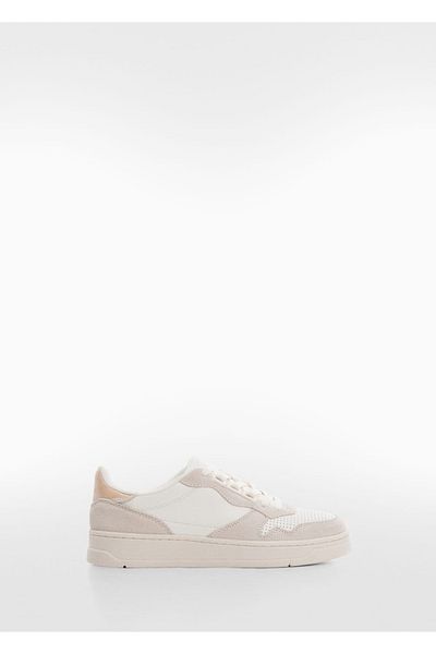 MANGO Woman Segmentierte Leder-Sneakers