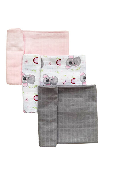 Tinybabyconcept Soft Organic 100% Cotton Multi-Purpose Muslin Baby Blanket Set of 3 90x100 cm Muslin Cloth Blanket