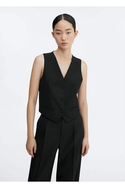 MANGO Woman Wool suit vest