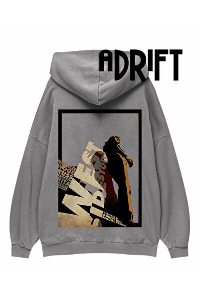 Tarzsokak Unisex Φούτερ με κουκούλα West Special Design σε γκρι χρώμα