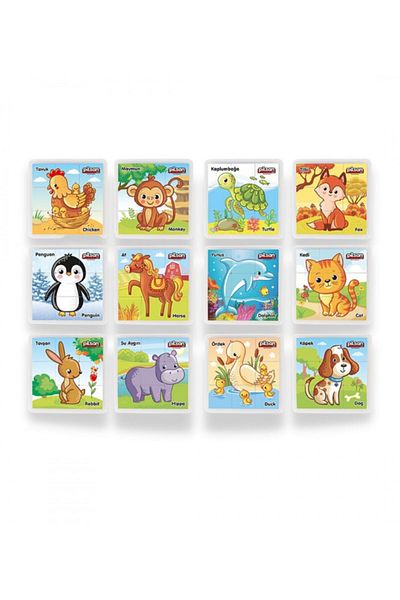 PİLSAN Puzzle Single Card Holder Animal - Animals Puzzle - Single Puzzle is SentBlue Water World