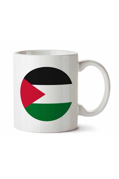 ART HEDİYE كوب مطبوع عليه علم فلسطين من الجانبين.jpg