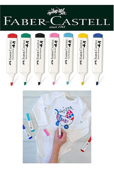 Faber Castell مجموعة أقلام نسيجية مكونة من 7 قطع