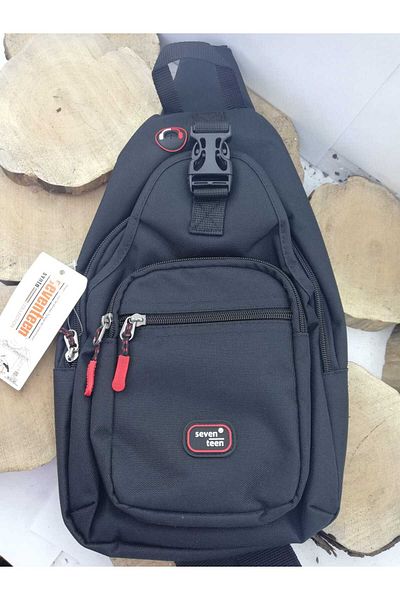 SEVENTEEN 2213 Bodybag Crossbody Bag Black-Red