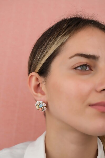 Jenny Daphne ÇELİK exclusive RENK ATMAZ GARANTLİ FATURALI KÜPE