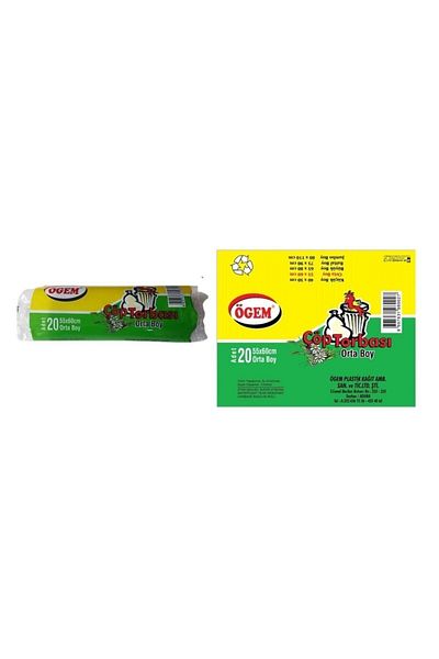 Ögem Medium Size Garbage Bag 20 Rolls 5 Pack 55x60 Cm Black