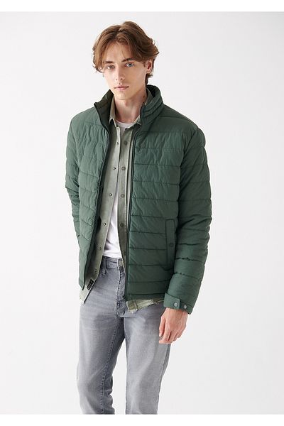Mavi Stand Collar Green Puffer Coat 0110039-71598