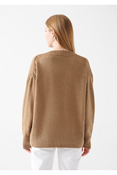 Mavi V Neck Brown Sweater Oversize / Wide Cut 1710123-82337