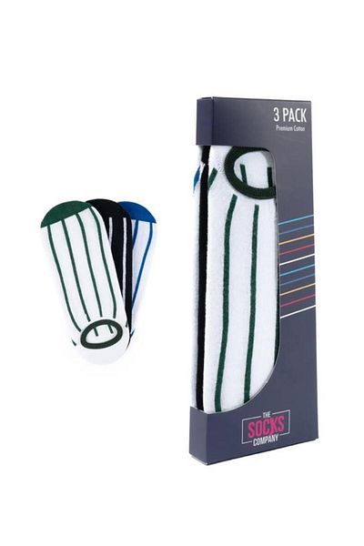 The Socks Company 150P 3 чифта шарени мъжки невидими чорапи