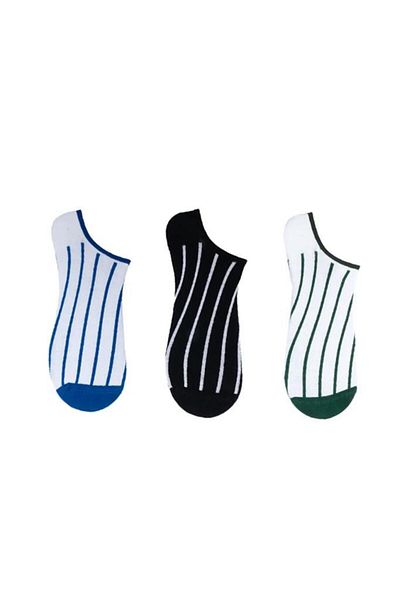 The Socks Company 150P 3 чифта шарени мъжки невидими чорапи
