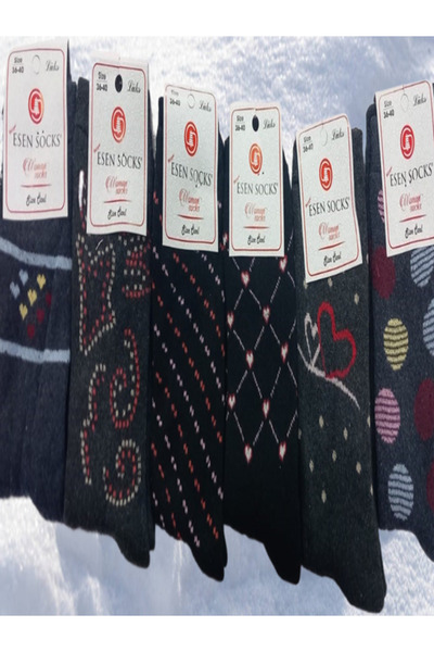 Nisa جوارب نسائية شتوية حرارية سميكة 6 أزواج