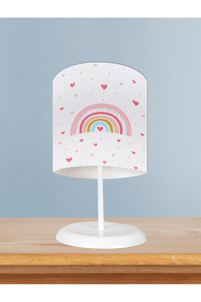 Generic Brand Baby and Children's Room Rainbow and Heart Patterned Lampshade